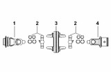 Forcella omocinetica categoria 6 per tubo esterno 32x76 - 94x27 - Ama Cardan