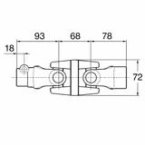 Giunto cardanico doppio adattabile ByPy cat.1 con Ø crociera 22x54mm - Ama Cardan