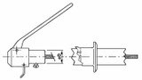 Leva di sicurezza Motorstop per motori a benzina Ø interno 21,7mm - Ama