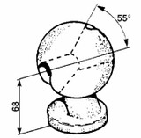Sfera per sistema di ribaltamento rimorchi Ama Ø 78mm con asola - Ama
