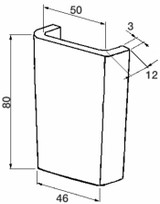 Supporto per leva freno 80X40mm - Ama