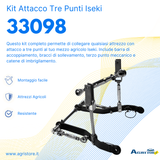 Kit attacco tre punti completo adattabile Iseki - Ama