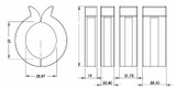 Riduttore di corsa per cilindri spessore 1" per stelo cilindri Ø 25/40mm - Ama