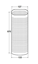 Griglia antiscottatura 670x133x127mm - No brand