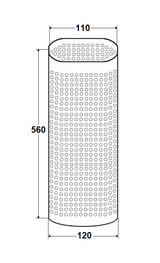 Griglia antiscottatura 560x110x120mm - No brand