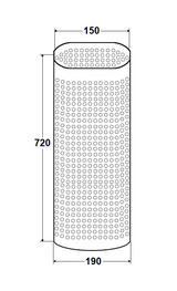 Griglia antiscottatura 720x150x190mm - No brand