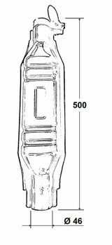 Silenziatore corto con parapioggia CNH 580710 - Ama