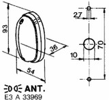 Fanale anteriore posizione bianco adattabile Cobo 03.149.000 - Cobo