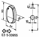 Fanale freccia laterale arancio adattabile a a riferimento originale Cobo 04108000 - Cobo