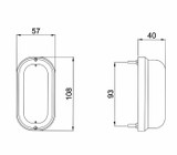 Fanale freccia laterale colore ambra interasse di fissaggio 93mm - Ama