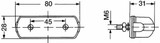 Fanale targa euro 80x28mm - Hella