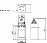 Interruttore di posizione a pistoncino con rotella - Ama