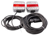 Kit magnetico con fanali a led con cavo a 5 poli da 12/4 m - Ama