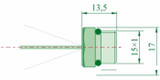 Ugello cono M15 x 1 con foro Ø 3,5mm - Ama