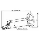 Freno stazionamento per rimorchi tubolare 60x80x3mm - Ama