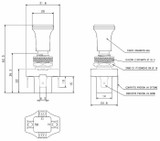 Interruttore a tiretto con ritorno e pomolo verde luminoso 12V 15A - Ama