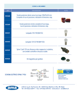 Kit luci posteriori alogene 12V con cavi 7,5+2,5m - Ama