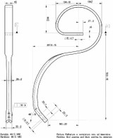 Molla flex 45x12mm con 2 fori interasse 30mm - Ama