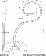 Molla flex 45x12mm con 2 fori interasse 30mm - Ama