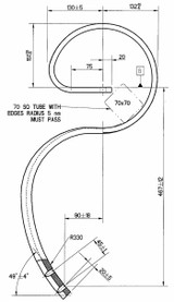 Molla flex con 2 fori interasse 45mm 45x12mm - Ama