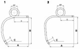 Molla quadra sx a doppia spira per estirpatori 30x30mm senza vomere - Ama