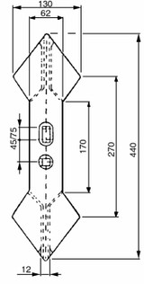 Vomere doppio cuore compatibile Vogel&Noot CV007005 440x130mm - Ama