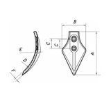 Vomerina a cuore per ancora estirpatore - Ama