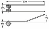 Dente giroandanatore adattabile Corma filo 8,5 - Ama