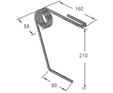 Dente seminatrice anteriore dx Ø 7mm adattabile Aba - Ama