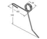 Dente seminatrice posteriore sx Ø 7mm adattabile Aba - Ama