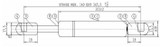 Molla a gas Stabilus estensione max 365,5mm 150 N adattabile al riferimento originale Landini - Stabilus
