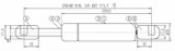 Molla a gas Stabilus estensione max 373,5mm 100 N adattabile al riferimento originale Deutz-Fahr compatibile con Fendt 001094850 - Stabilus