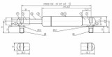 Molla a gas Stabilus estensione max 445mm 150 N adattabile al riferimento originale Deutz-Fahr 001105990 - Stabilus