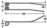 Dente giroandanatore adattabile Cimac filo 9 - Ama