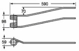 Dente giroandanatore dx adattabile Corma - Ama