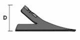 Vomerina di ricambio per il coltivatore dimensioni 210x280mm 2 fori Ø 12mm - Ama