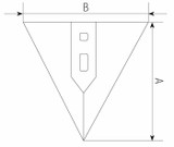 Vomerina per tiller con 2 fori asola larga adattabile Siciltiller - Ama