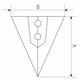 Vomerina per tiller normale adattabile Siderman lunghezza 250mm e larghezza 200mm - Ama
