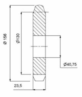 Corona di traino in acciaio per catene spandiletame - Ama