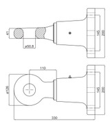 Occhione flangiato non omologato 38t - No brand