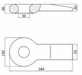 Occhione fisso tipo “Francia” per traino rimorchi con carico verticale di 1100daN e Ø foro interno di 50mm - Ama