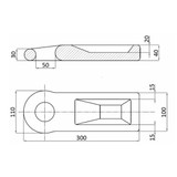 Occhione tipo Inglese grezzo 100x40 - Ama