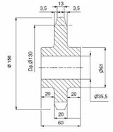 Pignone in ghisa per catene spandiletame - Ama