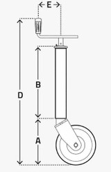 Ruota d'appoggio senza ribaltamento Simol ø 70 mm - Simol