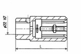 Bussola scanalata femmina 1"3/8" Z6 - Ama