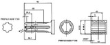 Semigiunto scanalato 14 denti per pompa gruppo 2 con chiavetta 3,17mm - Ama Refluid