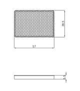 Catarifrangente adesivo bianco 57x39mm - Ama
