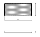 Catarifrangente adesivo rosso 105x48mm - Radex