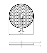 Catarifrangente bianco con foro Ø 60mm - Ajba