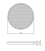 Catarifrangente adesivo rosso Ø 60mm - Ajba